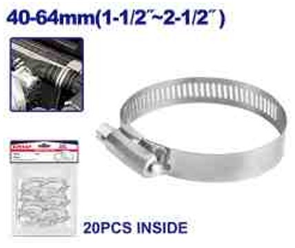 American Type Hose Clamp 40–64mm 12.7mm Band Stainless/Carbon Steel